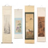 A GROUP OF FOUR CHINESE HANGIN