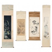 A GROUP OF FOUR CHINESE HANGIN