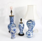 A GROUP OF FOUR CHINESE BLUE A
