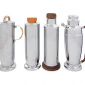 A Group of Four Chromed Metal