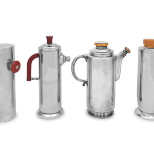 A Group of Four Cocktail Shakers