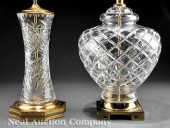 A Group of Four Crystal Lamps