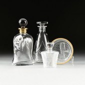 A GROUP OF FOUR CRYSTAL AND GL