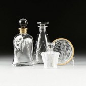 A GROUP OF FOUR CRYSTAL AND GL
