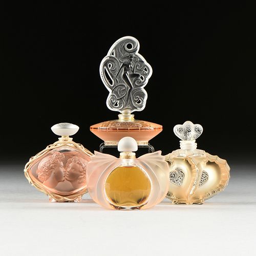 A GROUP OF FOUR FRENCH LALIQUE