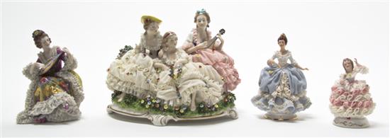 A Group of Four German Porcelain
