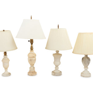 A Group of Four Italian Alabaster