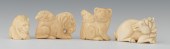A Group of Four Ivory Netsuke