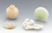 A Group of Four Jade Pieces Co