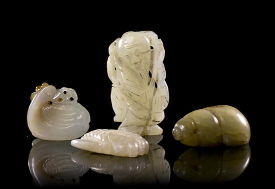 A Group of Four Jade Figural