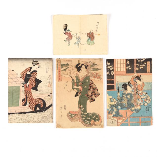 A GROUP OF FOUR JAPANESE WORKS ON