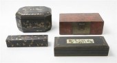 A Group of Four Lacquered Boxe