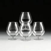 A GROUP OF FOUR LOBMEYR BRANDY