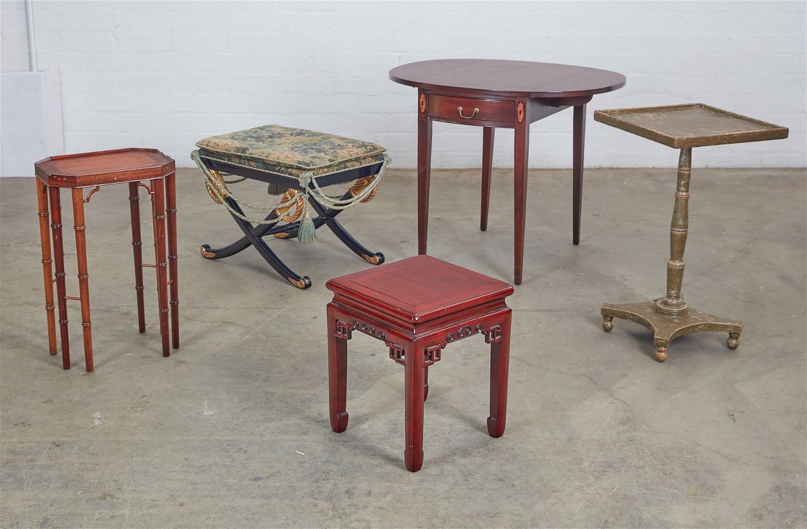 A GROUP OF FOUR MIXED WOOD