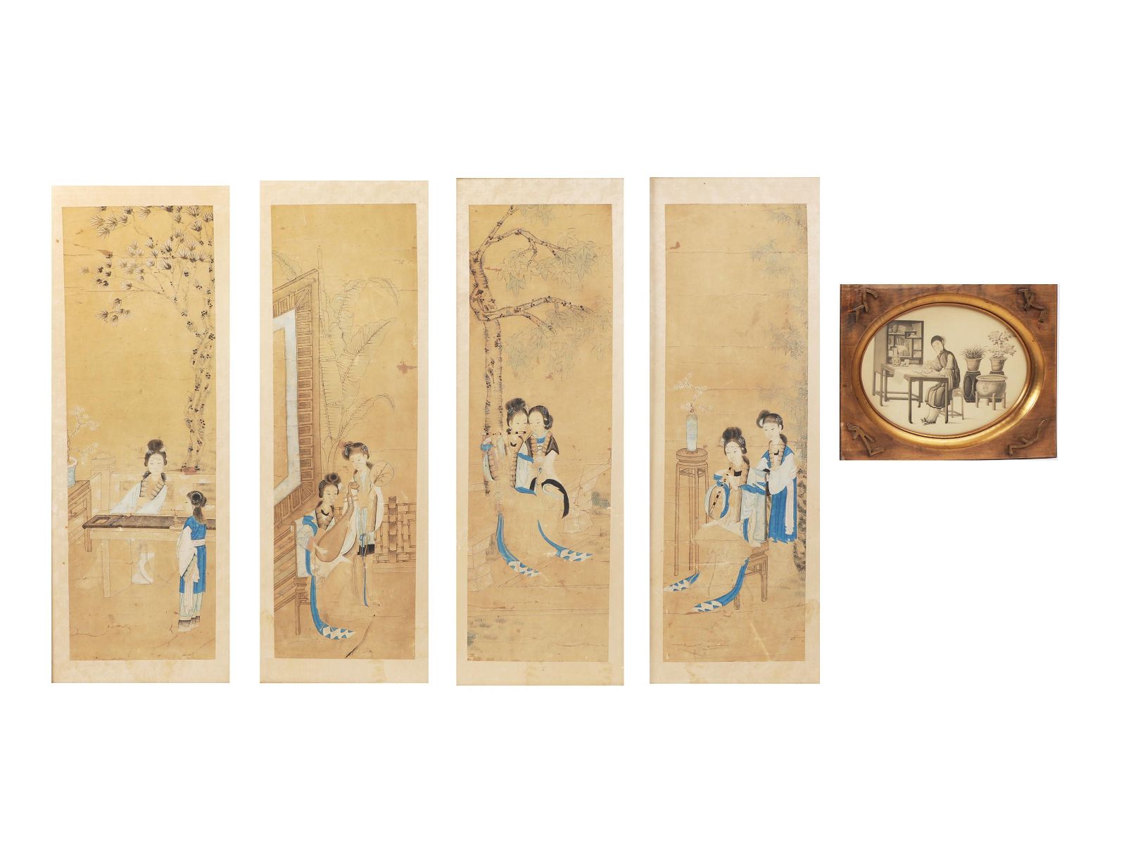 A GROUP OF FOUR PAINTINGS OF