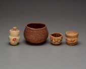 A GROUP OF FOUR POLYCHROME MIN