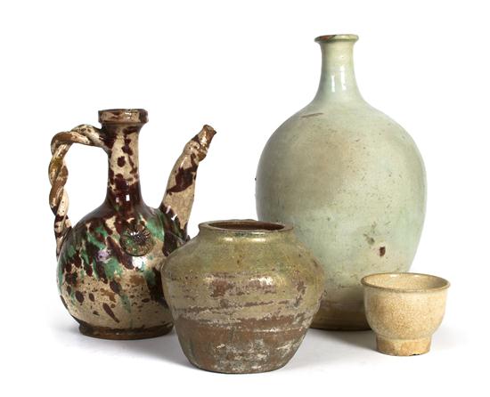 A Group of Four Pottery Articles