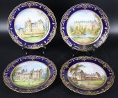 A GROUP OF FOUR SEVRES CHATEAU