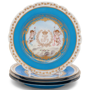 A Group of Four Similar Sèvres