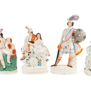 A Group of Four Staffordshire