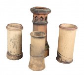 A GROUP OF FOUR TERRACOTTA POT