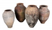 A GROUP OF FOUR TERRACOTTA AMP