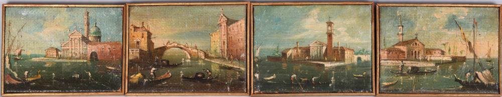 A GROUP OF FOUR VENETIAN SCENES,