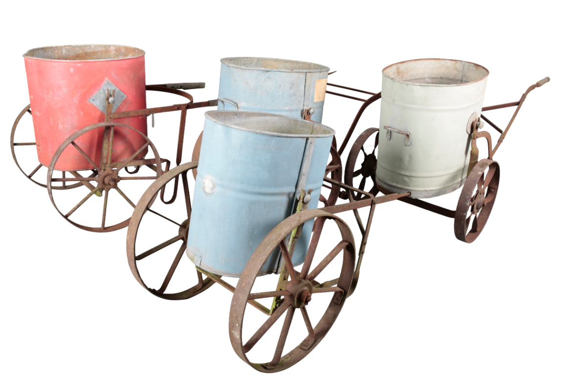 A GROUP OF FOUR WATER BARROWS