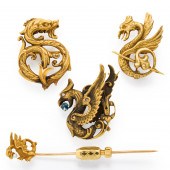 A GROUP OF FOURTEEN KARAT GOLD