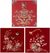A GROUP OF FRAMED CHINESE EMBR