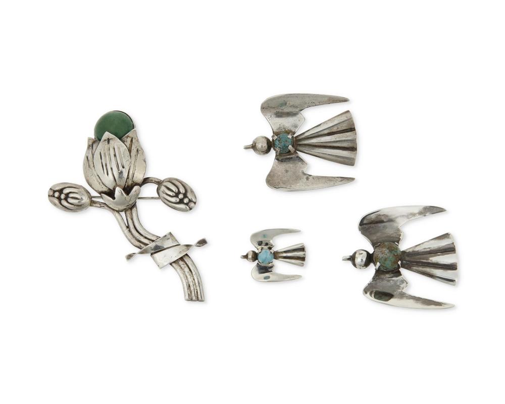 A GROUP OF FRED DAVIS SILVER AND