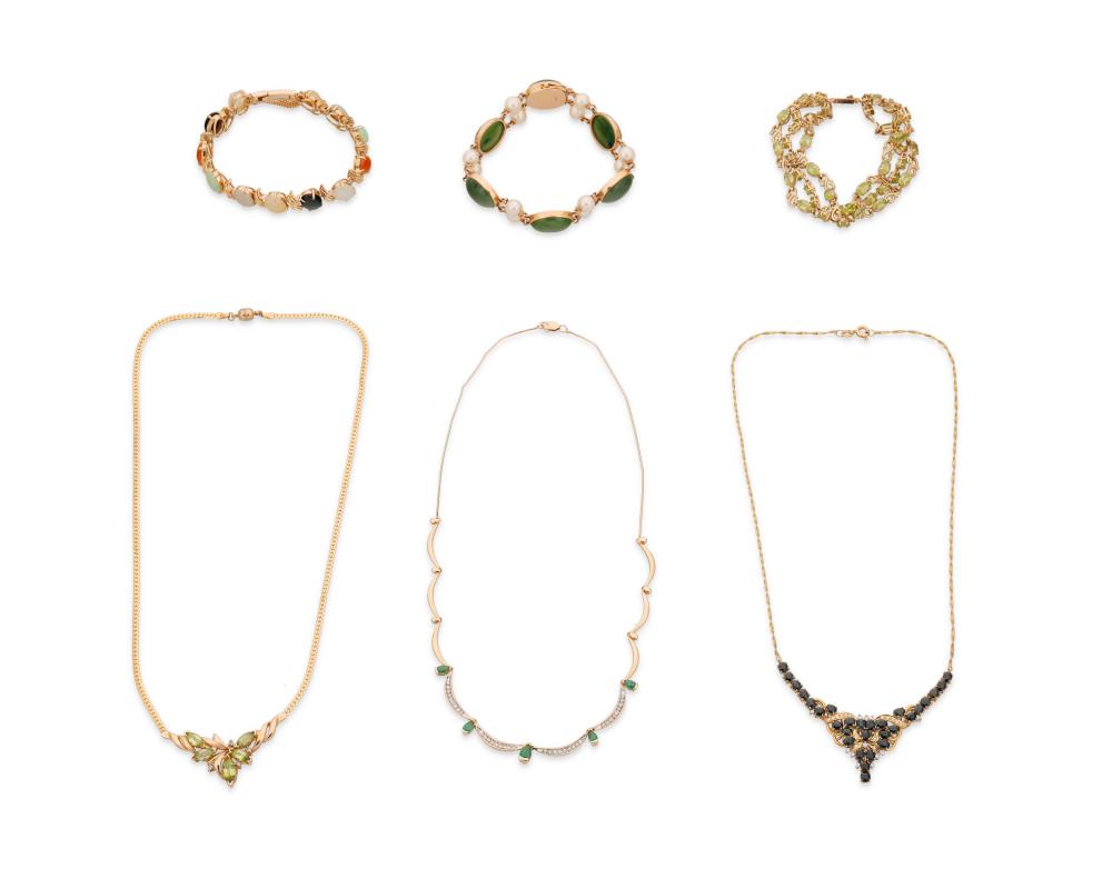 A GROUP OF GEM-SET JEWELRYA group