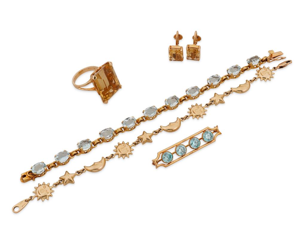 A GROUP OF GEM-SET JEWELRYA group