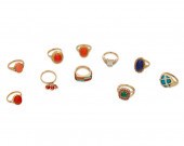 A GROUP OF GEM-SET RINGSA grou