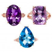 A GROUP OF GEMSTONE AND FOURTE