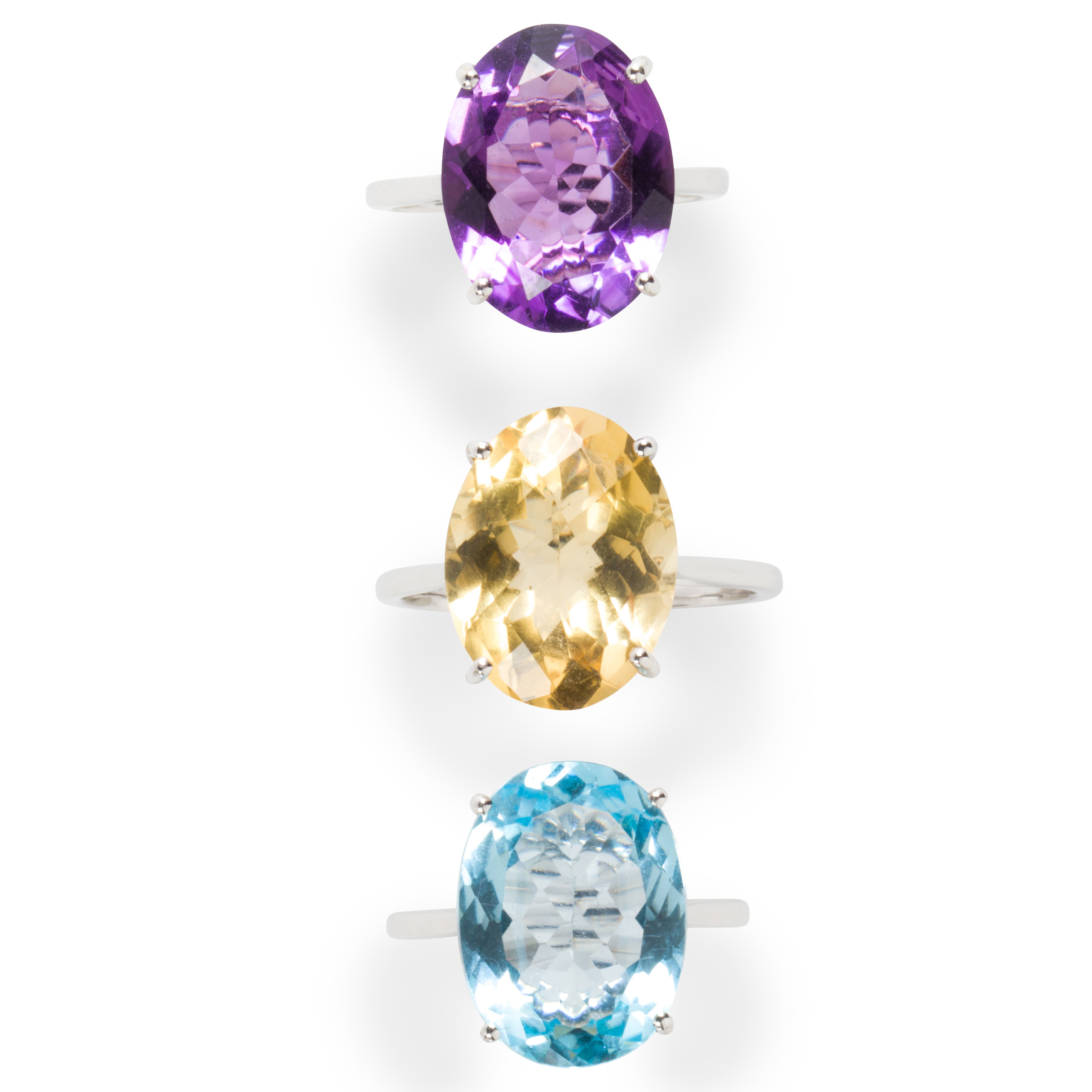 A GROUP OF GEMSTONE AND TEN KARAT
