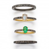 A GROUP OF GEMSTONE AND DIAMON