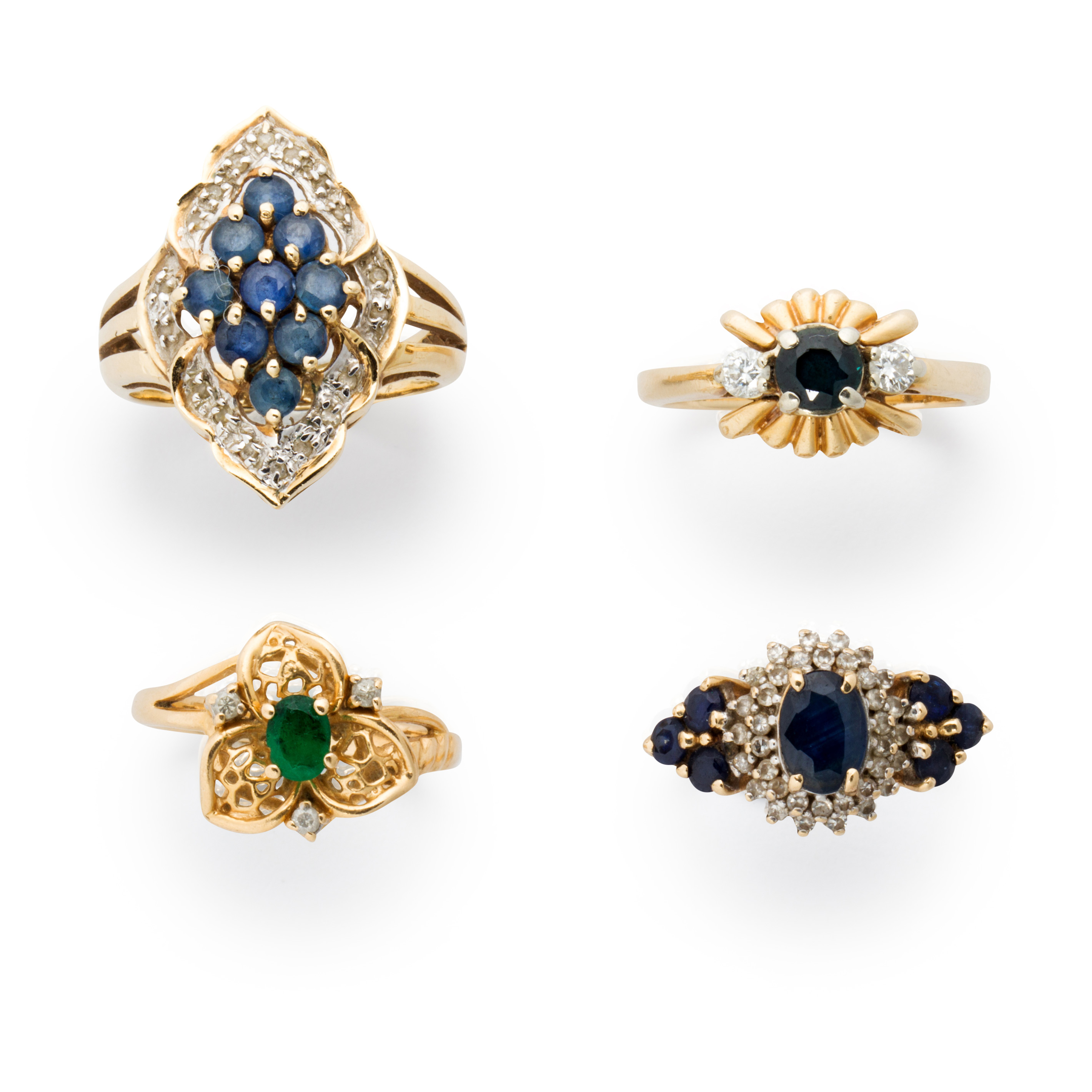 A GROUP OF GEMSTONE AND GOLD