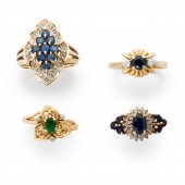 A GROUP OF GEMSTONE AND GOLD R
