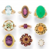 A GROUP OF GEMSTONE AND GOLD J