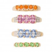 A GROUP OF GEMSTONE AND GOLD R