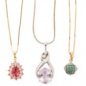 A GROUP OF GEMSTONE AND DIAMON