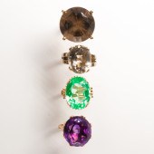 A GROUP OF GEMSTONE AND FOURTE