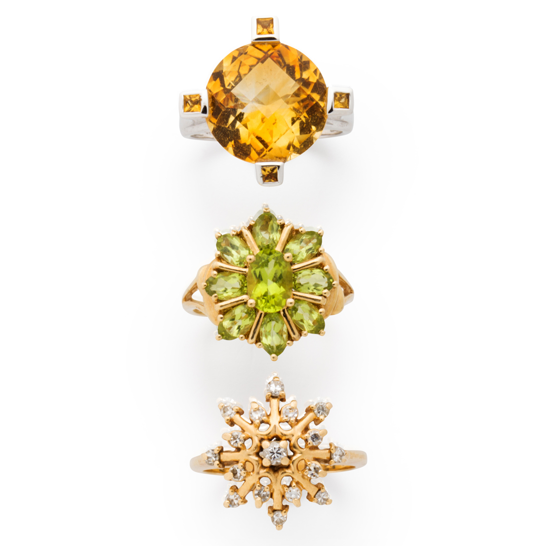 A GROUP OF GEMSTONE RINGS A group