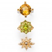 A GROUP OF GEMSTONE RINGS A gr