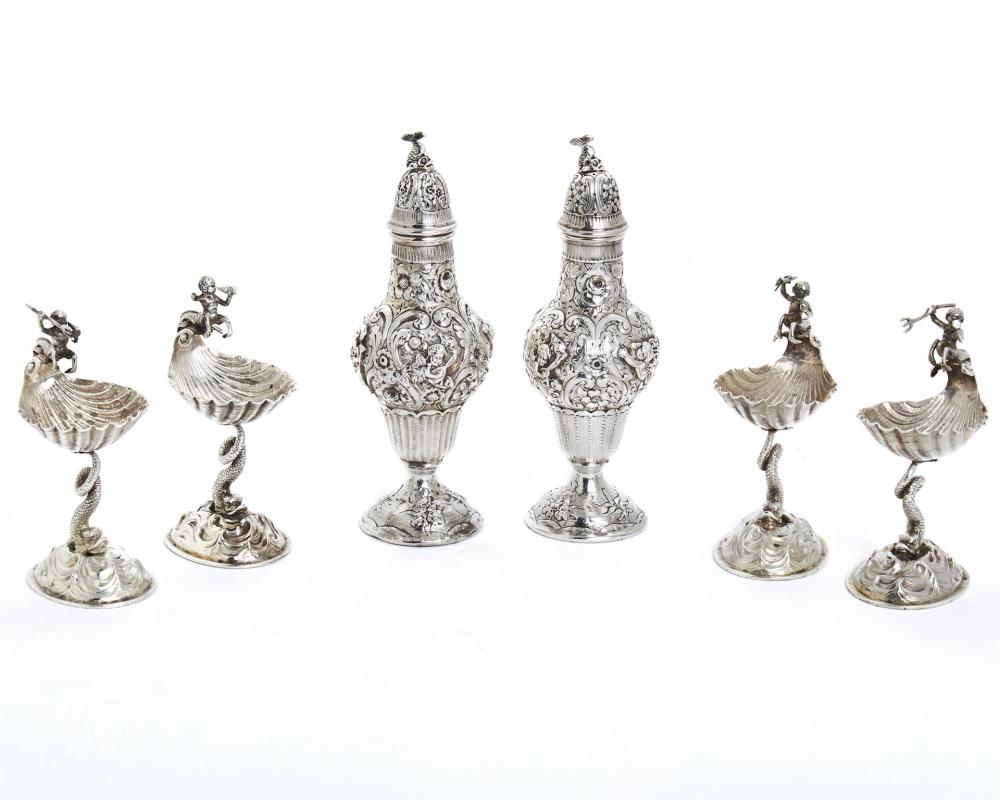 A GROUP OF GERMAN SILVER TABLE