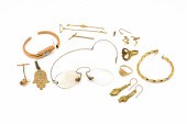 A GROUP OF GOLD AND GILT METAL