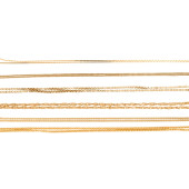 A GROUP OF GOLD CHAINS<br>A gr