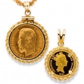 A GROUP OF GOLD COIN AND FOURT