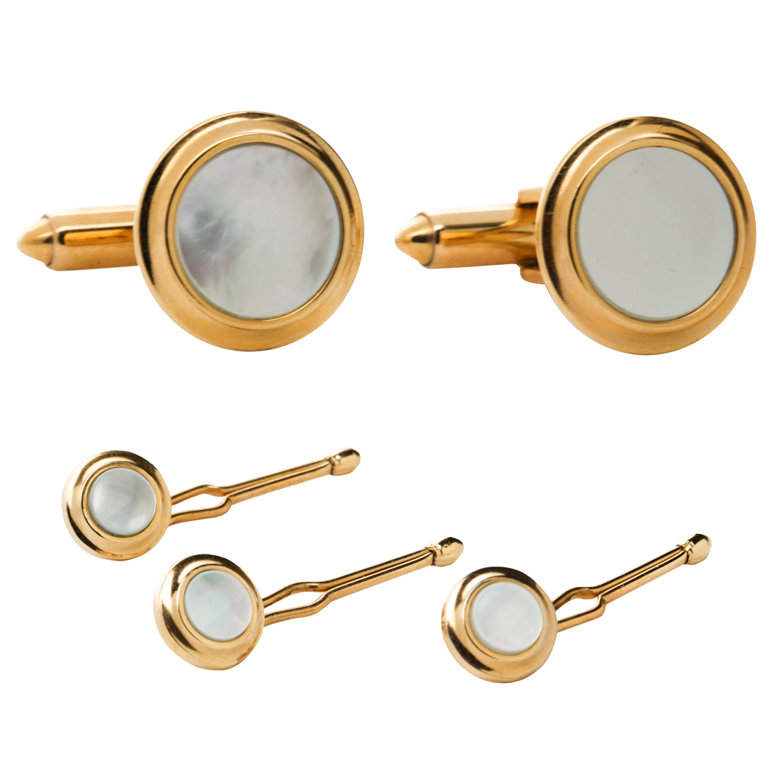 A GROUP OF GOLD-FILLED ACCESSORIES,